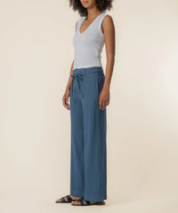 Kut Meg Linen Wide Leg Pant -Blue