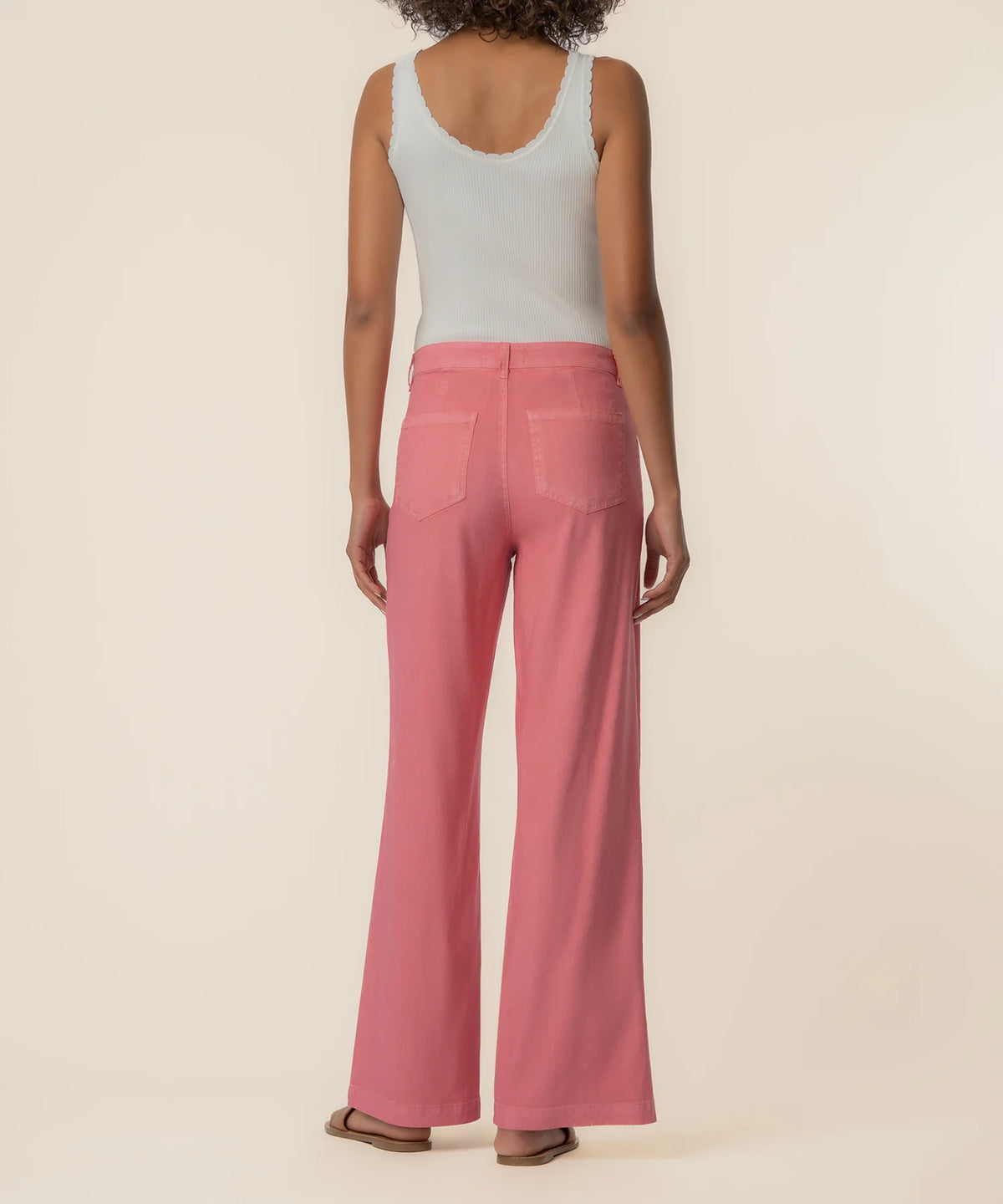 Kut Meg High Rise Wide Legs Pants -Flamingo