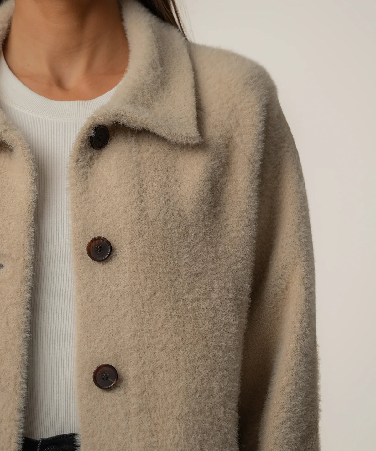 Kut Blythe Long Sweater Jacket-Oatmeal