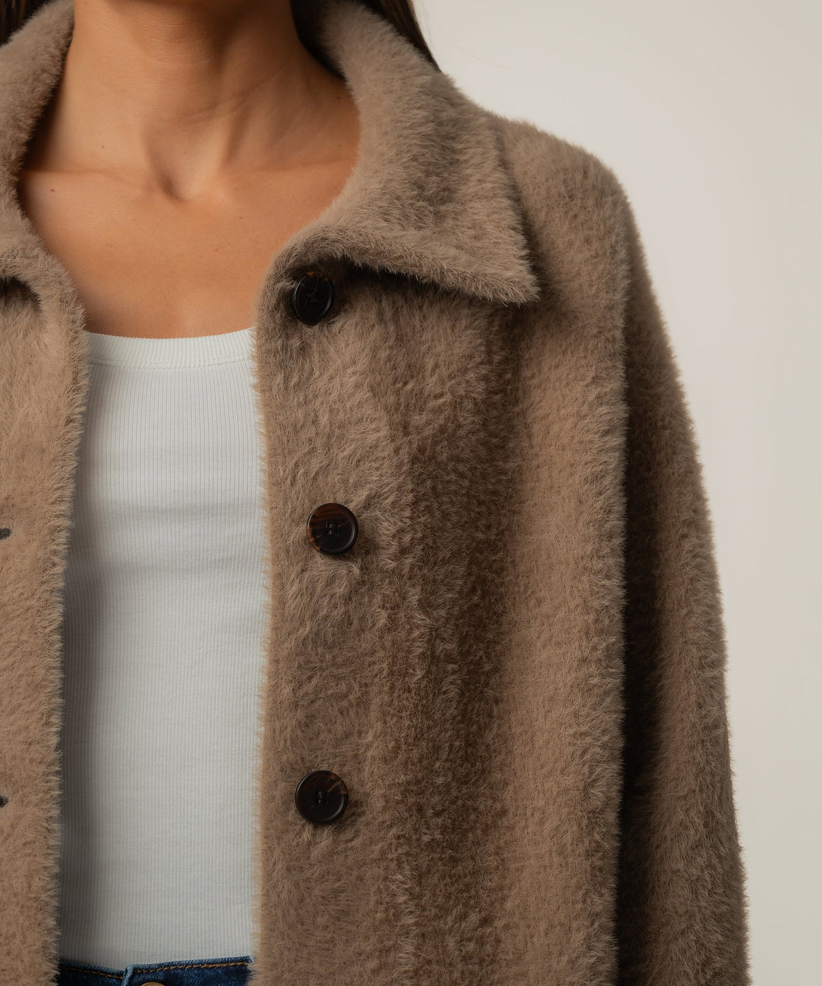 Kut Blythe Long Sweater Jacket - Tan