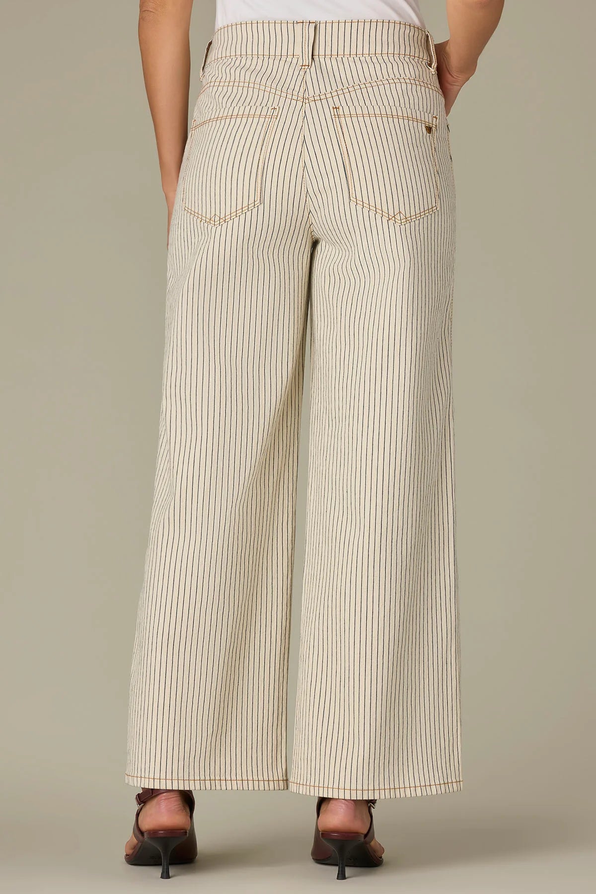 Striped Wide Leg Jeans