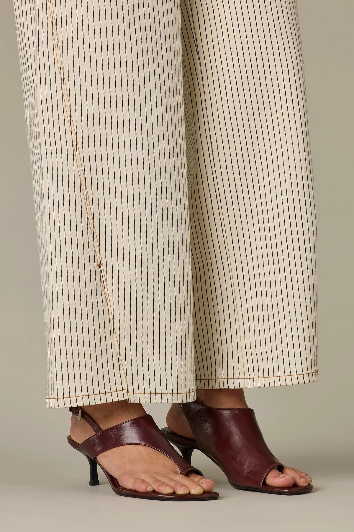 Striped Wide Leg Jeans