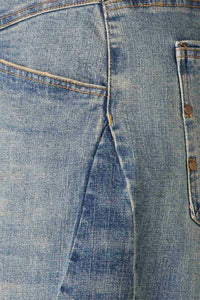 Side Panel Barrel Leg Jeans
