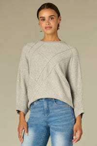 Dolman Grid Stitch Sweater