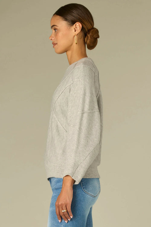 Dolman Grid Stitch Sweater