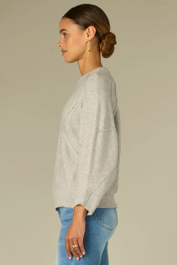 Dolman Grid Stitch Sweater