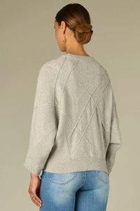 Dolman Grid Stitch Sweater