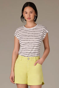 Cap Sleeve Stripe Top