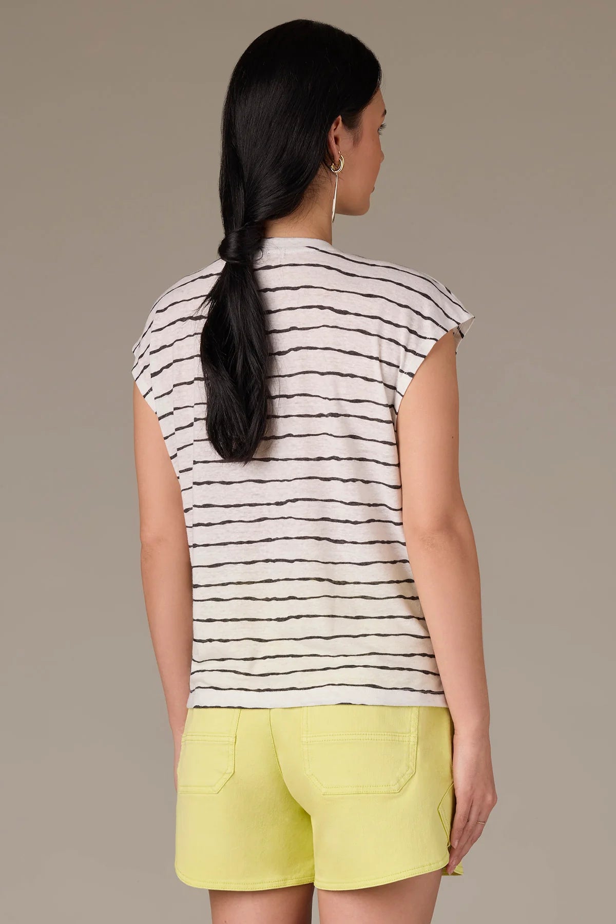 Cap Sleeve Stripe Top