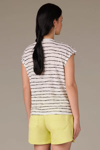 Cap Sleeve Stripe Top