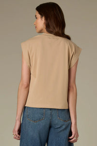 Floral Textured Top-Ecru
