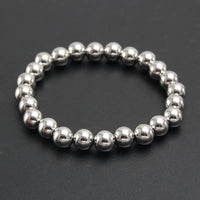 Silver Waterproof Beaded Bracelet