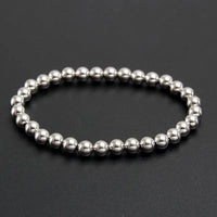 Silver Waterproof Beaded Bracelet