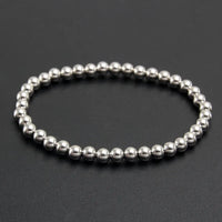 Silver Waterproof Beaded Bracelet