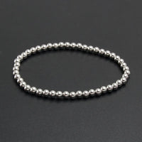 Silver Waterproof Beaded Bracelet