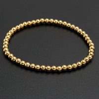 Gold Waterproof Beaded Bracelet