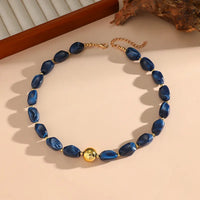 Acrylic Necklace W/Gold Bead