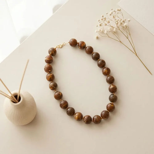 Chunky Round Beaded Necklace
