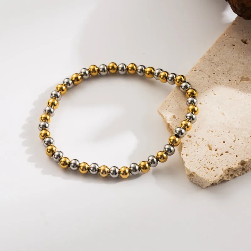 Mix Metals Waterproof Beaded Bracelet