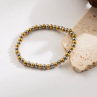 Mix Metals Waterproof Beaded Bracelet