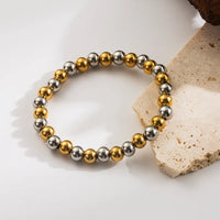 Mix Metals Waterproof Beaded Bracelet