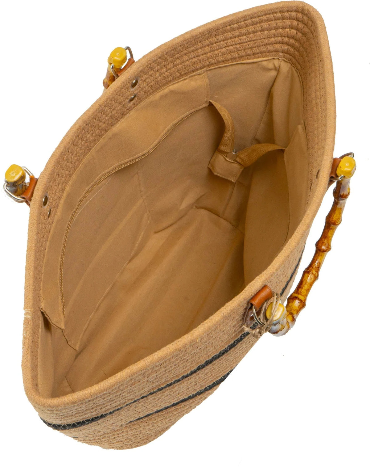 Woven Bamboo Handle Tote