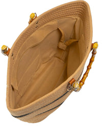 Woven Bamboo Handle Tote