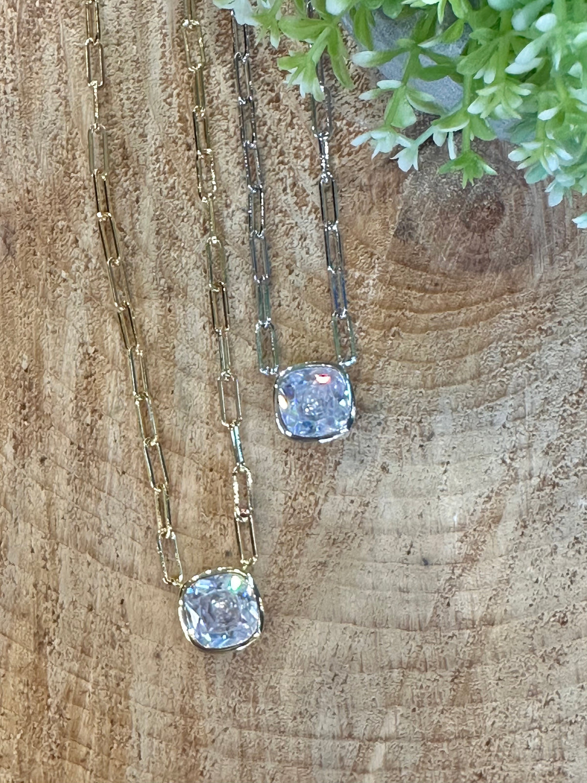 Large Crystal Pendant Chain