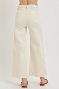 Risen Tummy Control Crop Wide Leg Jeans