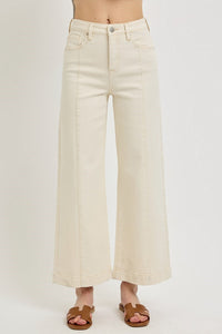 Risen Tummy Control Crop Wide Leg Jeans