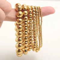Gold Waterproof Beaded Bracelet