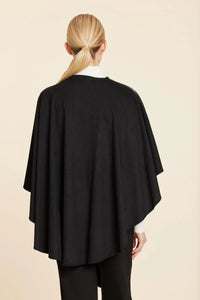 Leather/Suede Whipstitch Wrap-Black