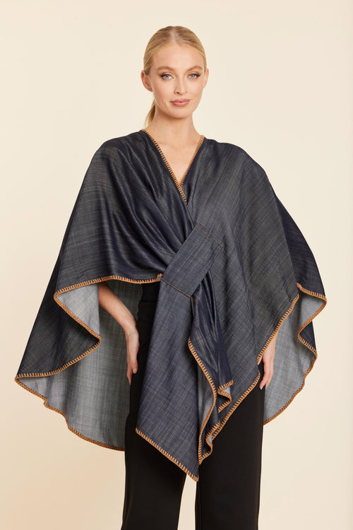 Denim Whipstitch Wrap