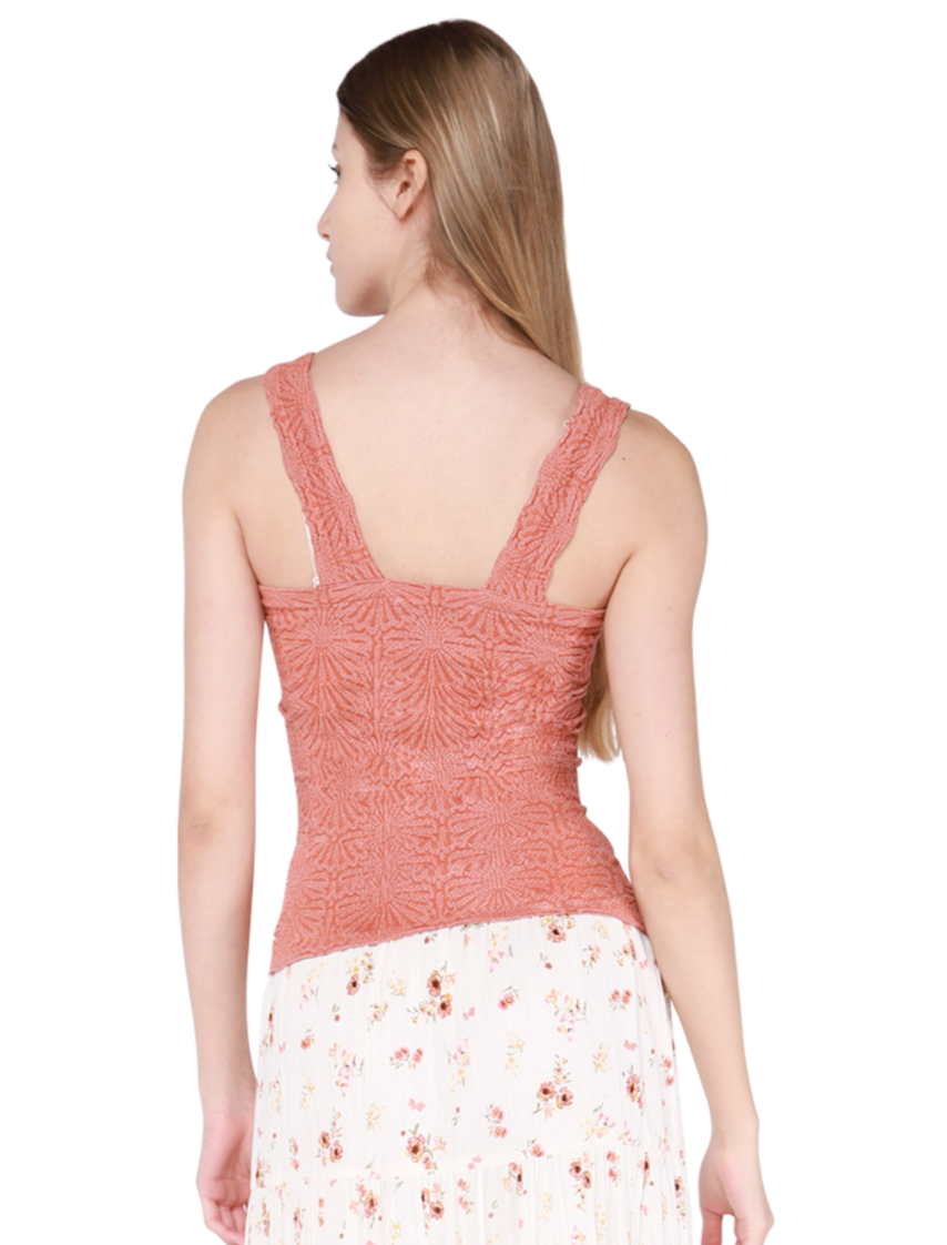 Dex Textured Knit Tank-Clay