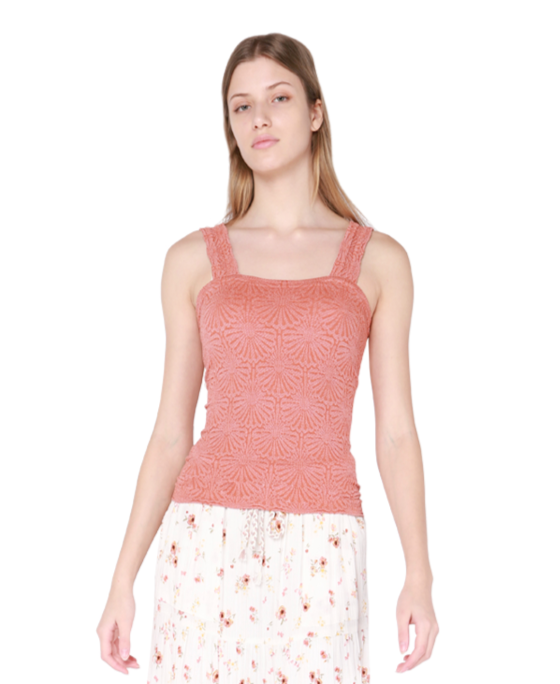 Dex Textured Knit Tank-Clay