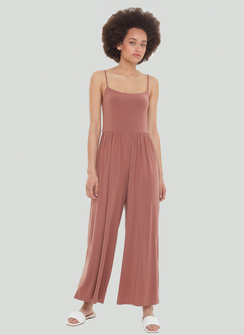 Dex Strappy Jumpsuit-Clay