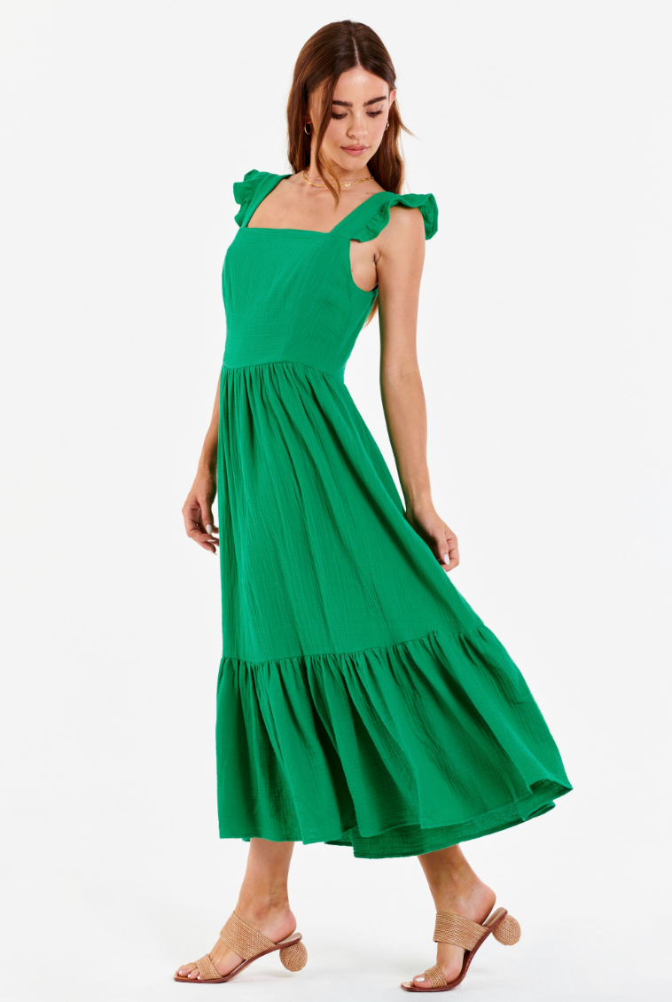 AL Elena Tiered Midi Dress-Alpine