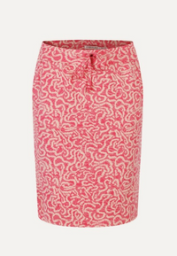 ESQ Printed Knee Length Skirt-Berry