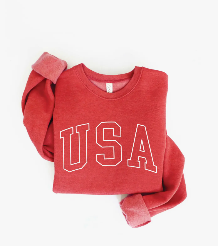 USA Sweatshirt-Red