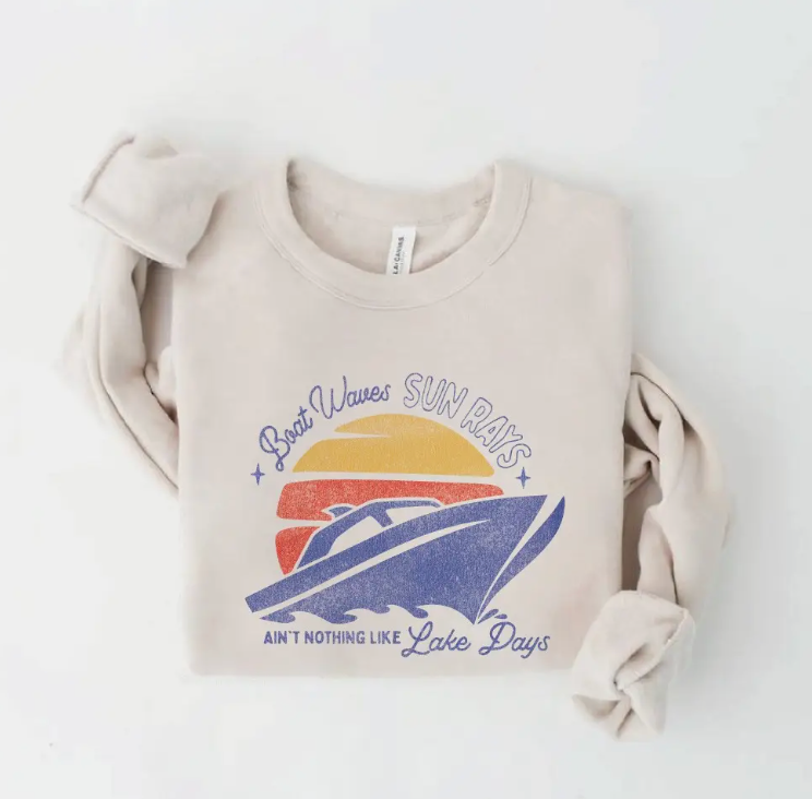 Boat Waves/Sun Rays Sweatshirt