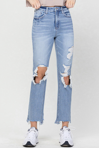 VET Distressed Dad Denim