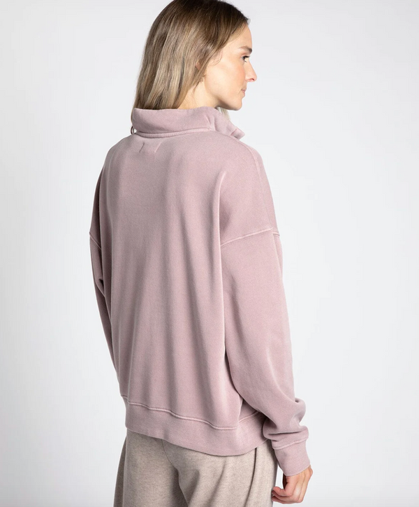 T&S Henley Sweatshirt-Mauve