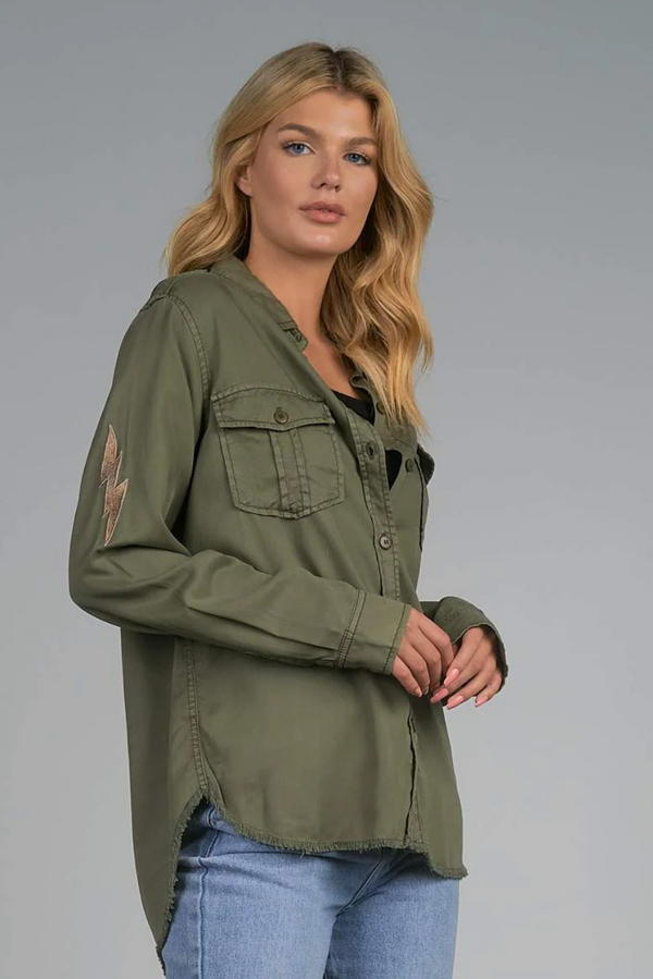 ELN Utility Jacket-Olive
