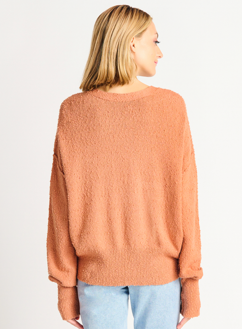 Dex Oversized Sweater/Cardi-Rust