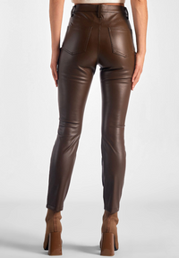 ELN Leather Pant-Brown