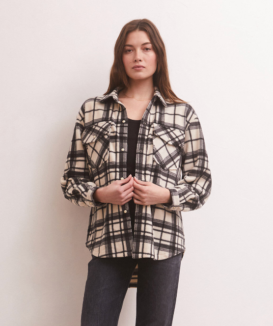 Zsup Plaid Fleece Shacket