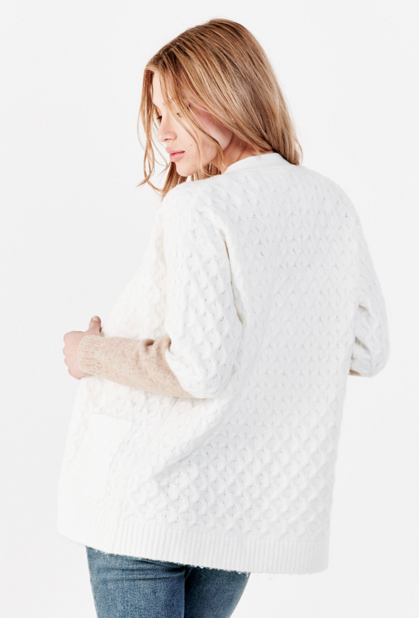 DJ Contrast Sleeve Cardi