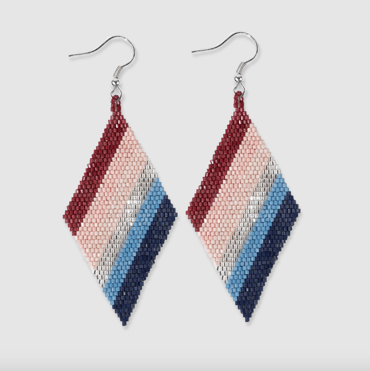 INK Frida Color Block Beaded Triangle Earring