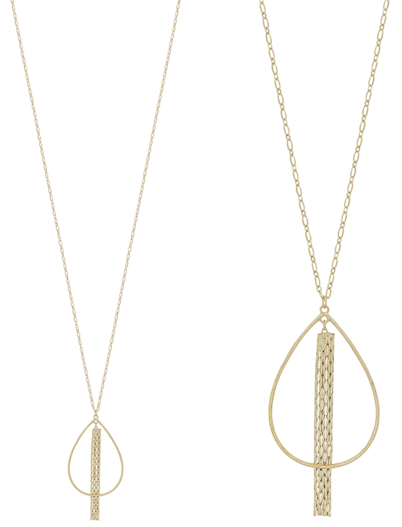 WH Open Teardrop Necklace