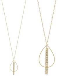 WH Open Teardrop Necklace